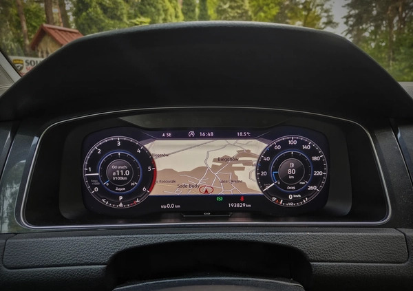 Volkswagen Golf cena 57300 przebieg: 193000, rok produkcji 2018 z Żyrardów małe 232